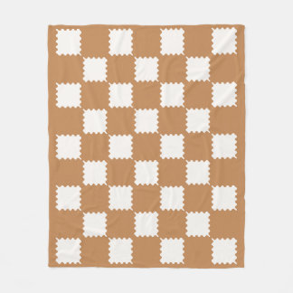 Rust Groovy Checkered Mönster Fleecefilt