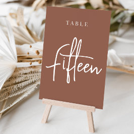 Rust Hand Scripted Bord FIFTEEN Bordsnummer