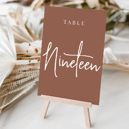 Rust Hand Scripted Bord NINETEEN Bordsnummer