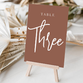 Rust Hand Scripted Bord THREE Bordsnummer