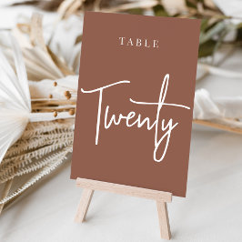 Rust Hand Scripted Bord TWENTY Bordsnummer