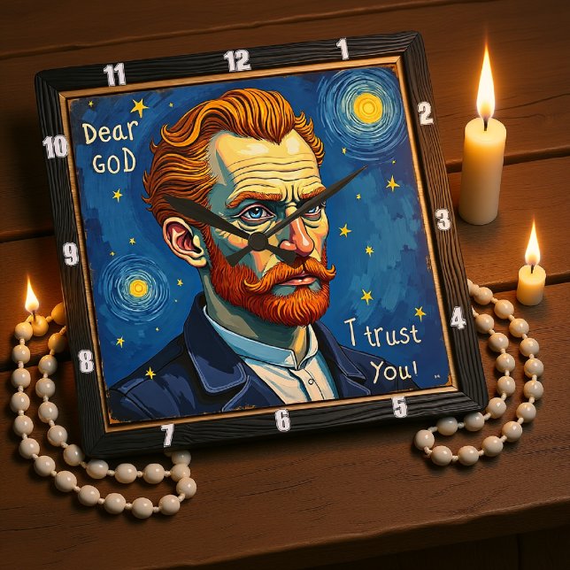 rust in the Celestial Night Art Fyrkantig Klocka (Skapare uppladdad)