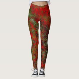 Rust Inspired Art av Heva Weva Red Mix Women's Leggings