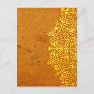 Rust Mandala Zen Rustic Body Mind Spirit Vykort