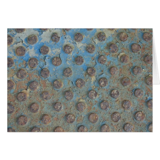 Rust och blå färg hälsningskort (Framsidan Horizontal)