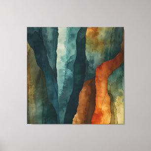 Rust och Teal Canvastryck