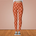 Rust och Terracotta Checkerboard Leggings<br><div class="desc">Rust och Terracotta Checkerboard</div>