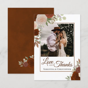 Rust Orange & Coral Ro Kärlek & Tack Bröllop