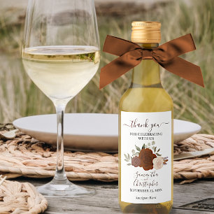 Rust Orange Ro Elegant bröllop Tack Mini Vinetikett