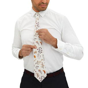 Rust Orange Terracotta och Cream Bröllop Tie Slips