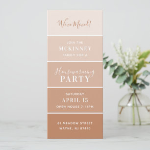 Rust Paint-färgrutekort Houseuppvärmning Party Inb Inbjudningar