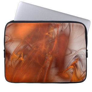 Rust Realm Fractal och Guld Laptop Fodral