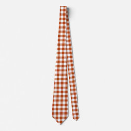 Rust Red Plaid Gingham Neck Tie Slips