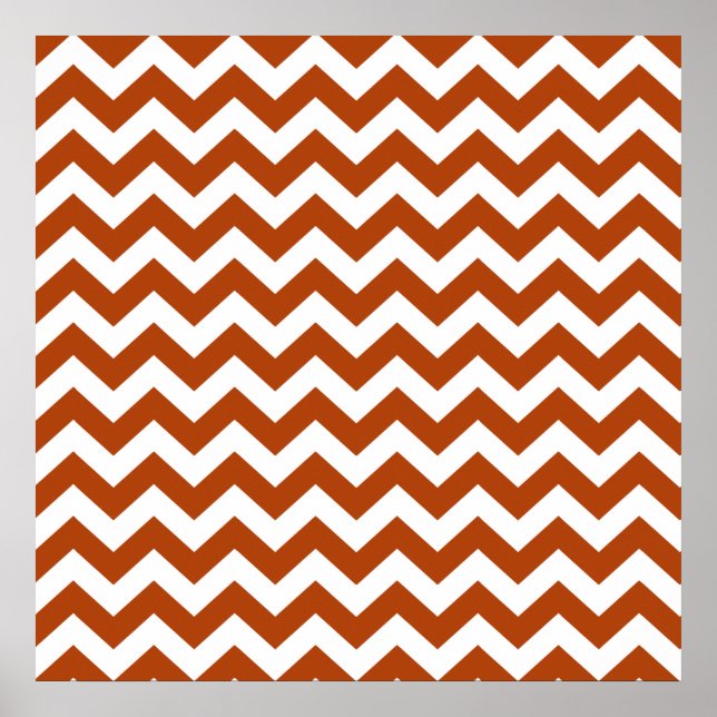 Rust Red Poppy Safari Chevron Poster (Framsidan)