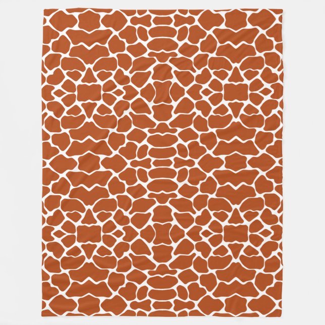 Rust Red Safari Giraffe Fleecefilt (Framsidan)