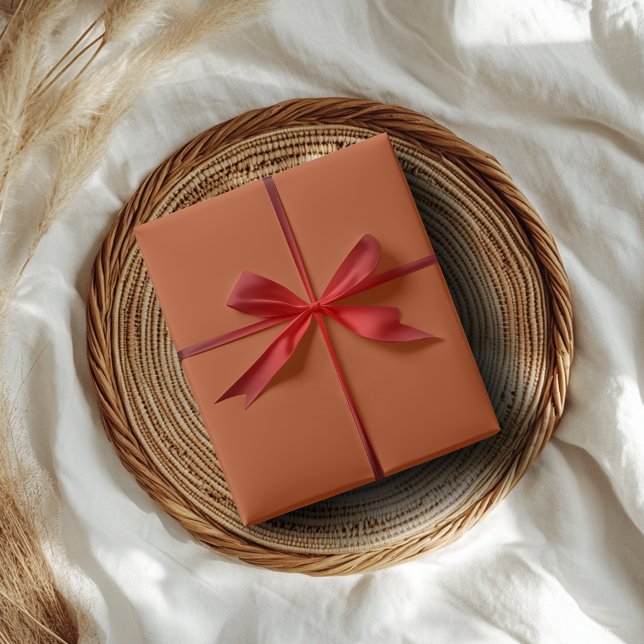 Rust Solid Färg | Klassisk | ELEGANT |Gått Presentpapper (Skapare uppladdad)