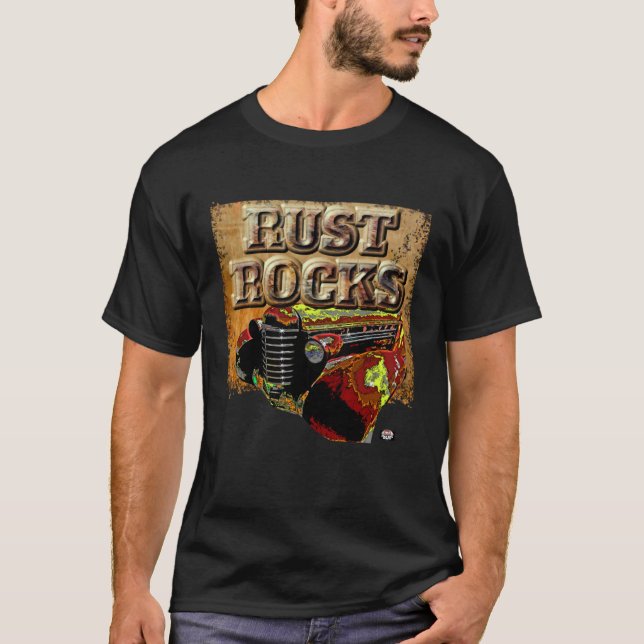 Rust Sten Rusty Old Classic Car T Shirt (Framsida)