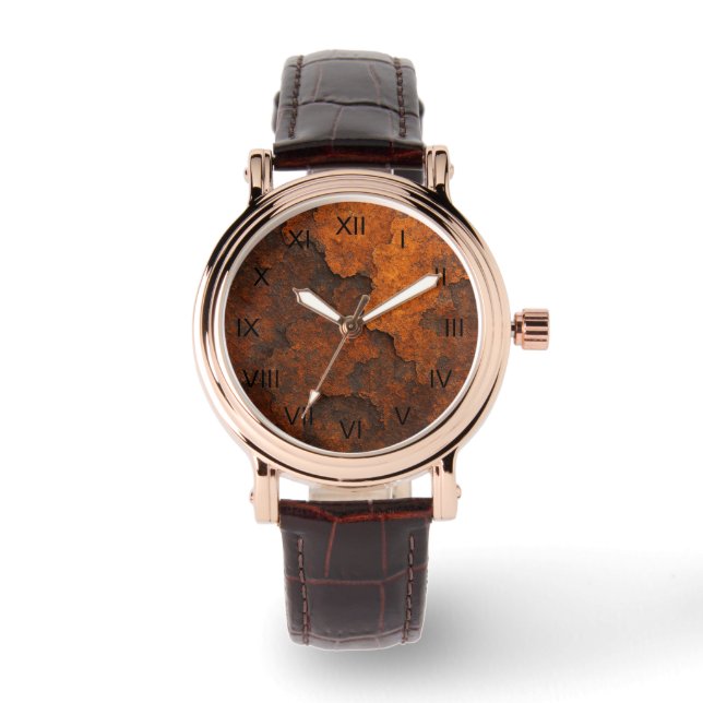 Rust Struktur Grunge Background Metall Design Armbandsur (Framsida)