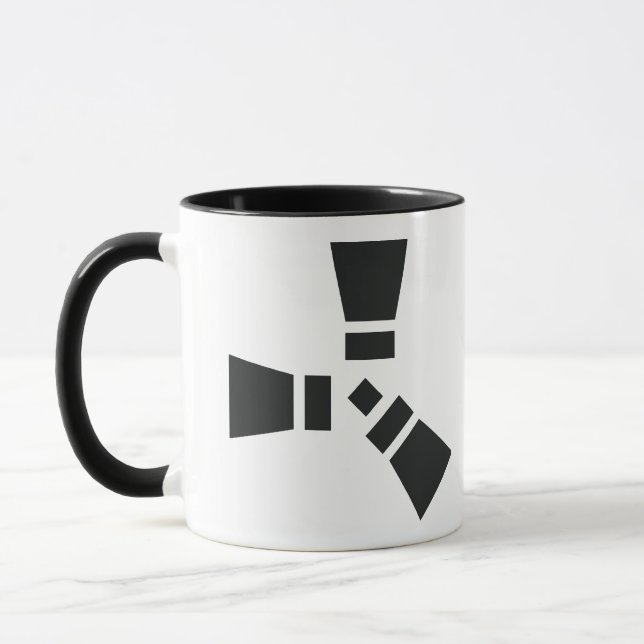 RUST Symbol Black på Clear Mugg (Vänster)