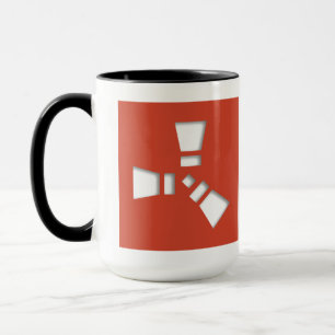 RUST Symbol Red på Clear Shadowed Mugg