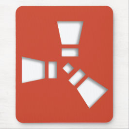 RUST Symbol Red på Clear Shadowed Musmatta