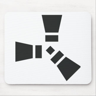 RUST-symbol svart på klar bakgrund Musmatta