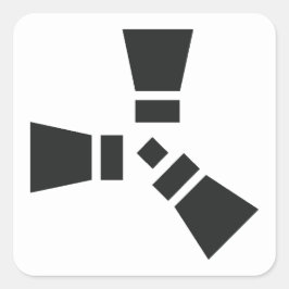 RUST-symbol svart på vitt Fyrkantigt Klistermärke