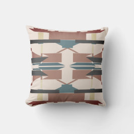 Rust Teal Beige Native American Southwest Art look Kudde