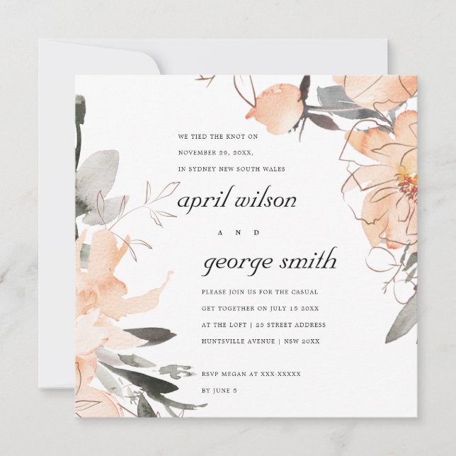 RUST TERRACOTTA BROWN BLOMMIGT VI TITTE KNOT-KORTE TACK KORT (Framsida)