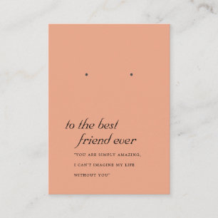 RUST TERRACOTTA FRIEND EARRING VISNING CARD PLACERINGSKORT