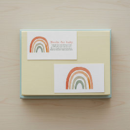 Rust terracotta rainbow bokar för baby-kort tilläggskort