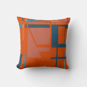 Rust Turcos Blue på MCM-utseende för Bright Orange Kudde