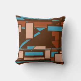 Rust Turcouise Beige Brown Southwest look Mosaic Kudde