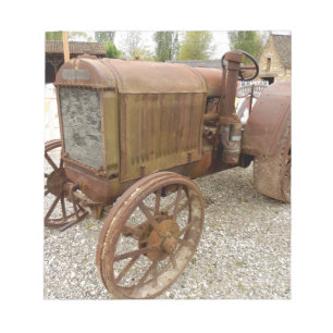 Rustad vintage-traktor anteckningsblock