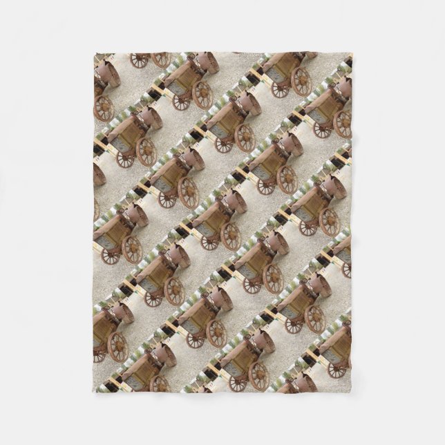 Rustad vintage-traktor fleecefilt (Framsidan)