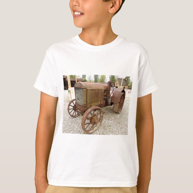 Rustad vintage-traktor t shirt (Framsida)