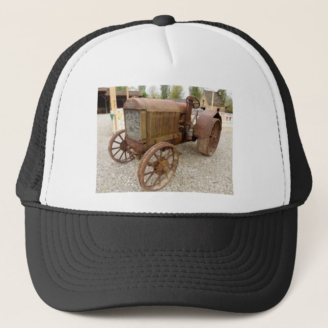 Rustad vintage-traktor truckerkeps (Framsida)