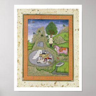 Rustam dödar den vita demonstrationen, illustratio poster