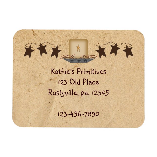 Rustbara stjärnor och ljus- och ljuspremiummagnesi magnet (Horisontell)