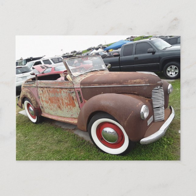 Rusted-bil Vykort (Framsida)