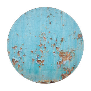 Rusted Blue Metall: Texturerad mur.