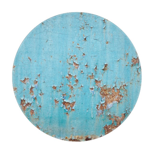 Rusted Blue Metall: Texturerad mur. (Framsidan)