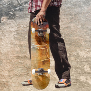Rusted Grått Conreta Urban Texturerad abstact Mini Skateboard Bräda 18,5 Cm