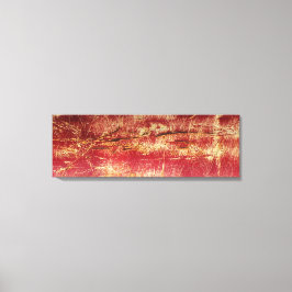 Rusted Guld och Red Abstrakt Landscape Canvas