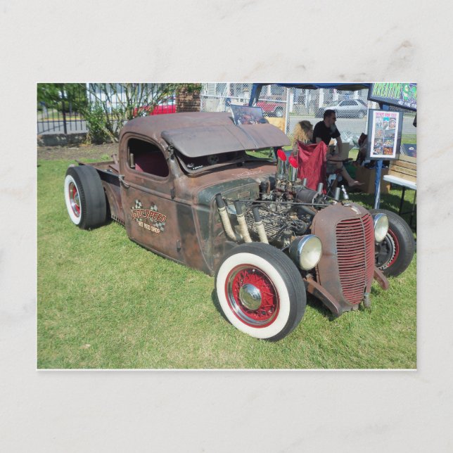 Rusted Hot rod Vykort (Framsida)