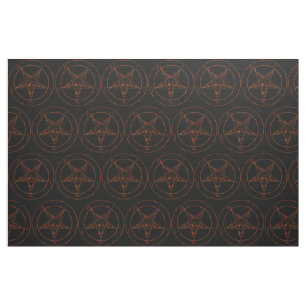 Rusted Järn Baphomet Demon Goth Fabric Tyg