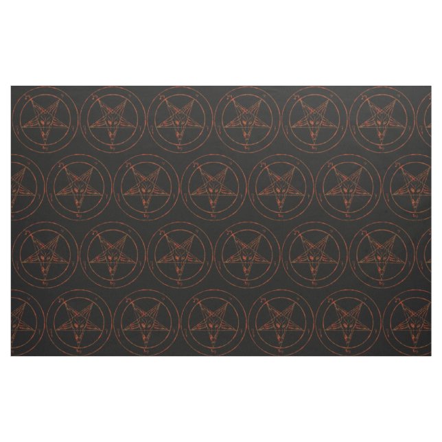 Rusted Järn Baphomet Demon Goth Fabric Tyg (Fat Quarter)