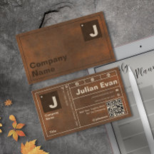 Rusted Järn-fetstil, monogram QR-kod