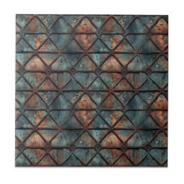 Rusted Järn Metall Kakelplatta