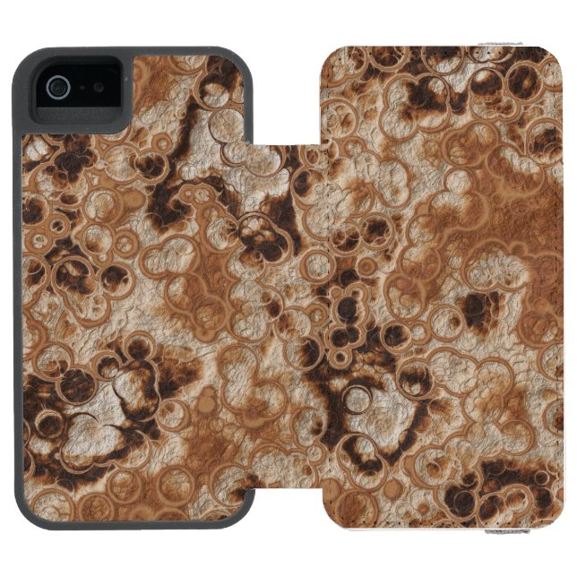 Rusted metall abstrakt incipio iPhone wallet skal (Folio Öppen)